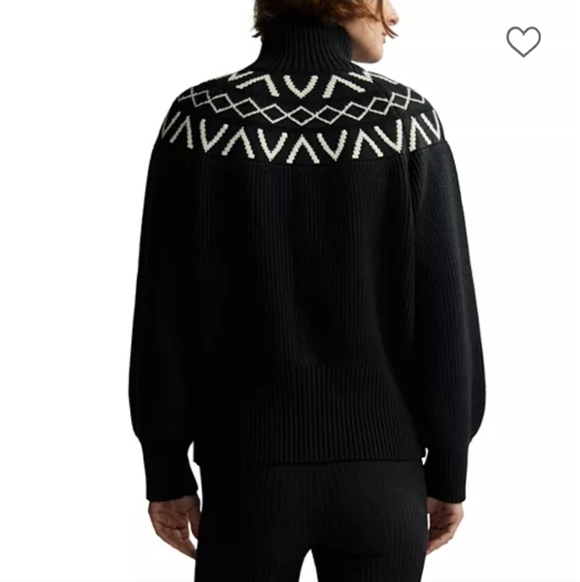 Varley Marcie Fair Isle Yoke Neck Knit Sweater - Picture 7 of 15